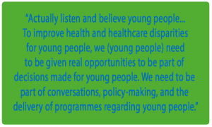 Quote from young person