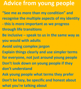 Advice from young people