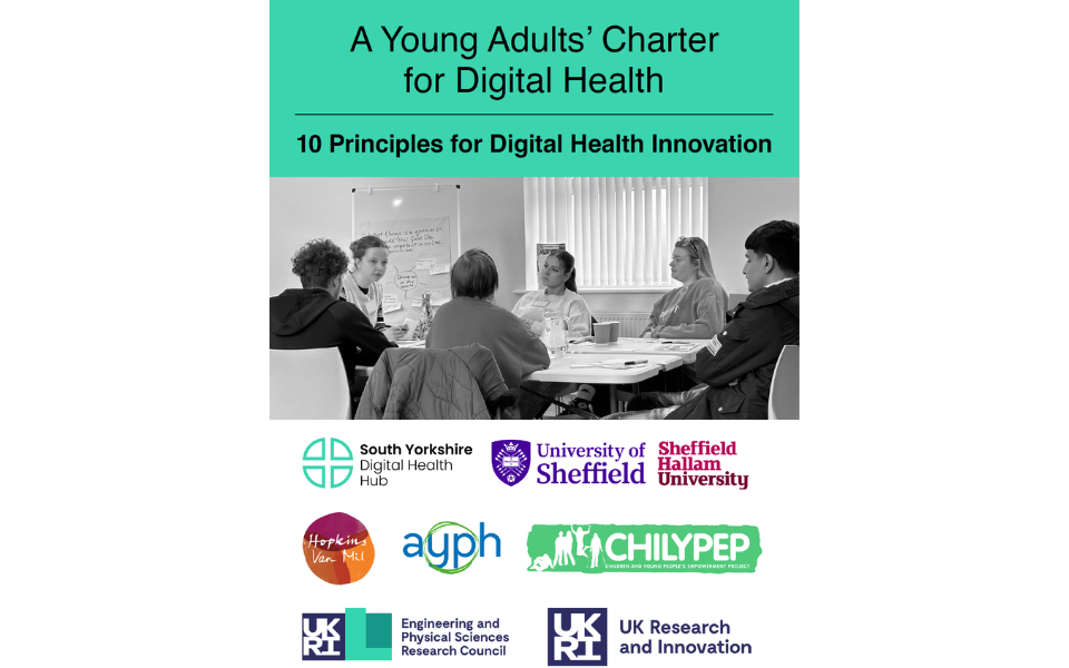 Cover of "A young adults' charter for digital health report"
